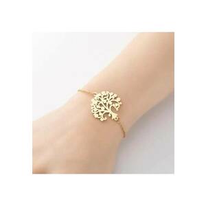 Bratara aurie - din otel inoxidabil - suflata cu aur 18k - cu copacul vietii - Isidora C5 imagine