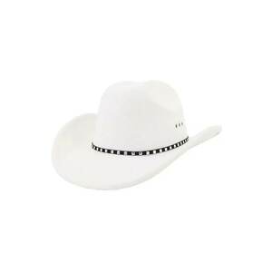 Palarie dama - alba - stil cowboy - Mintha - imagine