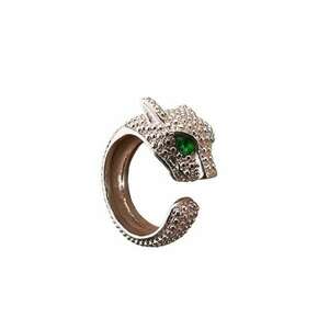 Inel rose gold - reglabil - forma de pantera - cu pietre verzi - Leticia C4 - imagine