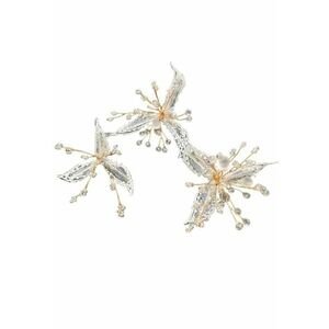 Set 3 accesorii de par - aurii - cu dantela si cristale - Maila C7 - imagine