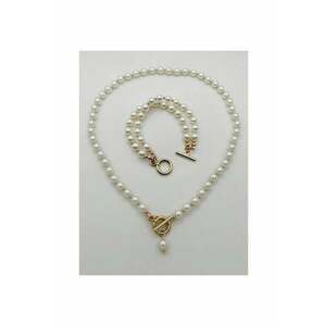 Set colier si bratara - auriu - cu perle - Antero C17 imagine