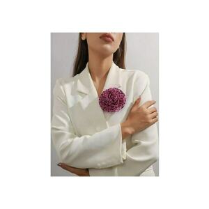 Brosa tip floare - roz - animal print - Alvild C22 imagine