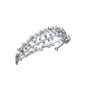 Diadema argintie - cu pietre si cristale - Heini C3 imagine