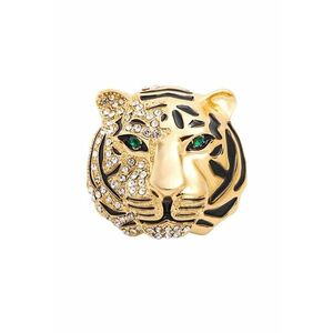 Brosa aurie - forma de cap de tigru - cu pietre - Savana C6 - imagine