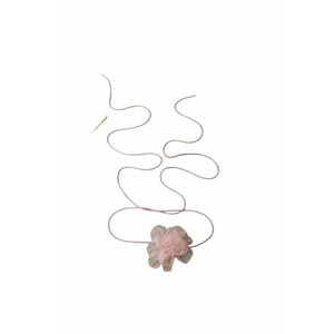 Colier choker - roz - cu floare - Beda C14 - imagine