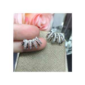 Cercei argintii - cu pietre din zirconiu - Aleta C14 - imagine