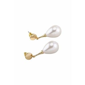 Cercei aurii - cu clips si perle - Edora C2 - imagine