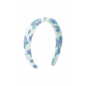 Bentita alba - bufanta - cu flori bleu - Reeta C2 - imagine