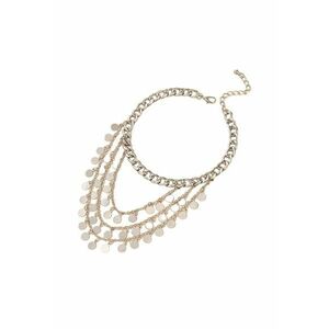 Bratara de picior - argintie - cu lanturi si banuti - Chelsea C33 - imagine