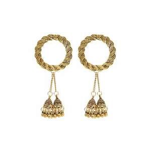 Cercei aurii - stil indian - cu clopotei - Sandra C20 - imagine