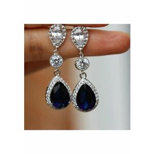 Cercei argintii - cu pietre din zirconiu - Ivette C8 - imagine