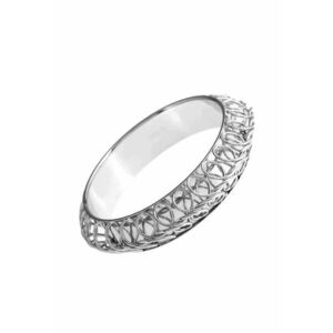 Bratara argintie - cu metal impletit - 21.5 cm - Odine C2 imagine