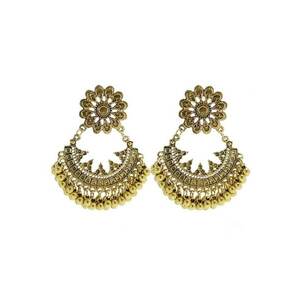 Cercei aurii - stil indian - cu bilute - Tonya C2 - imagine