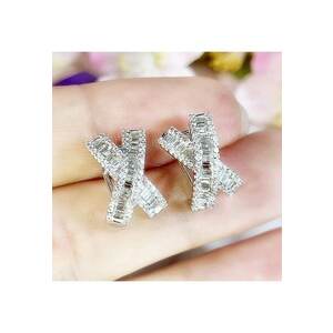 Cercei argintii - cu pietre din zirconiu - Alita C14 - imagine