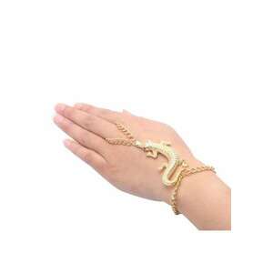 Bratara cu inel - aurie - forma de crocodil - Dolly C10 - imagine