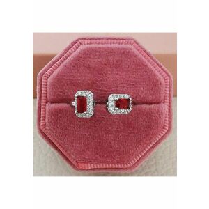 Inel argintiu - reglabil - cu pietre rosii - Lucius C4 - imagine