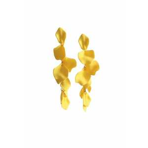 Cercei galbeni - lungi - cu petale - Rita C8 - imagine