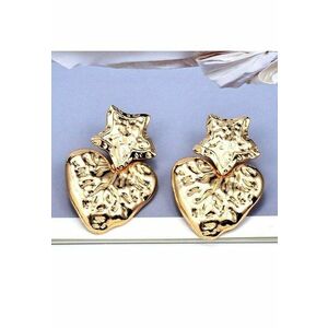 Cercei aurii - forma de inima - Anka C5 imagine