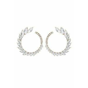 Cercei aurii - rotunzi - cu pietre - Erina C7 - imagine