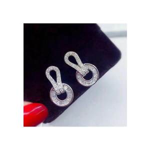 Cercei argintii - cu pietre din zirconiu - Amber C14 - imagine