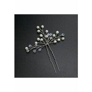 Accesoriu par - argintiu - cu perlute - Marika C1 imagine