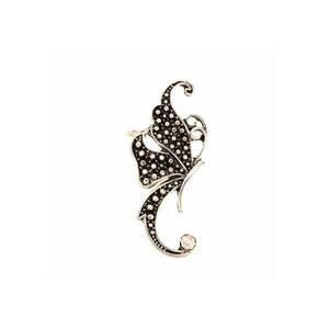 Cercel argintiu - ear cuff - forma de floare - Dino C9 - imagine
