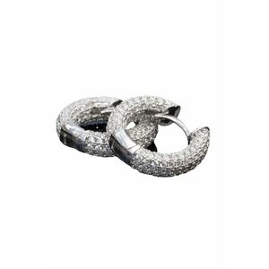 Cercei argintii - rotunzi - cu pietre din zirconiu - Agate C13 - imagine