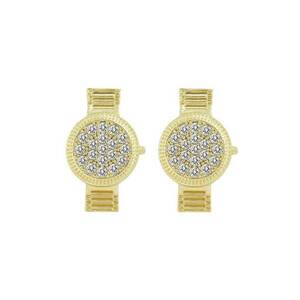 Cercei aurii - forma de ceas de mana - cu pietre - Annabell C1 - imagine