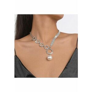 Colier argintiu - cu pietre si perla - Helvi C17 imagine