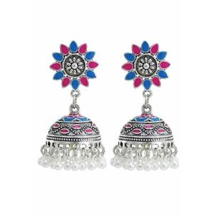 Cercei argintii - stil indian - cu clopotei - Ronit C4 - imagine