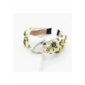 Bentita alba - cu nod - flori si margelute - Balder C3 - imagine