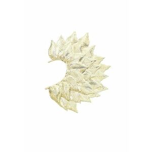 Cercel ear cuff - auriu - cu frunzulite - Patricia C5 - imagine