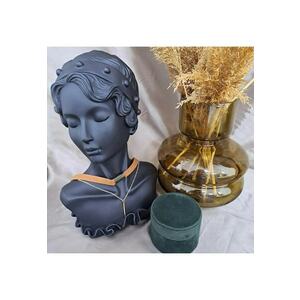 Colier choker - maro - cu lant auriu - Hela C10 - imagine