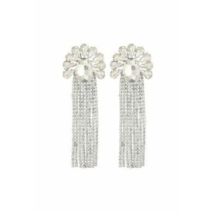 Cercei argintii - lungi - cu franjuri si pietre - Engla C3 - imagine