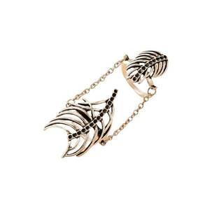 Inel argintiu - pe tot degetul - cu lanturi - Torman C14 - imagine