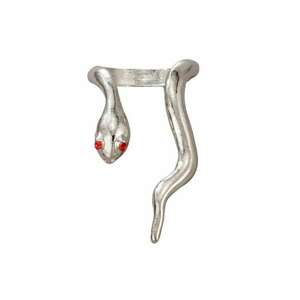 Inel argintiu - in forma de sarpe - cu pietre rosii - Klarice C4 - imagine