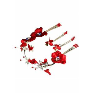 Set Accesoriu Par si Cercei Ninetta - Aliaj metalic - Auriu imagine