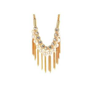 Colier auriu - cu perle si franjuri - Wivianne C3 - imagine