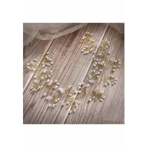 Accesoriu par - auriu - modelator - cu perle si frunzulite - Athena C4 - imagine