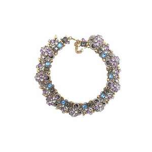 Colier auriu - cu pietre multicolore - Janica C4 - imagine