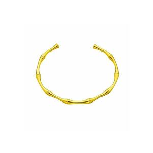 Bratara aurie - din otel inoxidabil - suflata cu aur 18k - forma de crenguta de bambus - Eloise C3 imagine