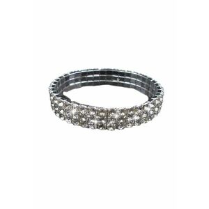 Bratara argintie - cu pietre - pe elastic - Almida C1 - imagine