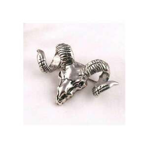 Brosa argintie - forma de cap de bivol - Nuka C2 - imagine