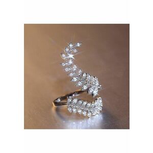 Inel argintiu - reglabil - cu pietre din zirconiu - Noelle C2 - imagine