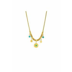 Colier auriu - din otel inoxidabil - suflat cu aur 18k - cu piese rotunde - Delma C12 imagine