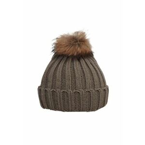 Caciula dama - khaki - cu pom-pom - Miryam - imagine