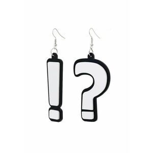 Cercei albi - semnul exclamarii si intrebarii - Onerva C9 - imagine