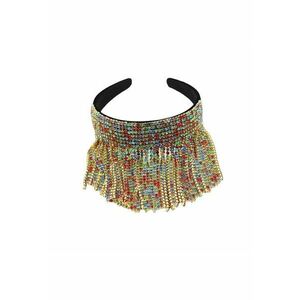 Bentita cu franjuri si pietre multicolore - Majbrit C3 - Textil - imagine