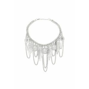 Colier argintiu - cu banuti si frunze - Olesine C8 imagine