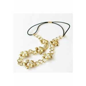 Accesoriu par - auriu - cu floricele si elastic - Anna C5 - imagine